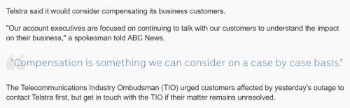 全国断网数小时,损失超1亿美元,澳大利亚电信:“我考虑下赔偿”